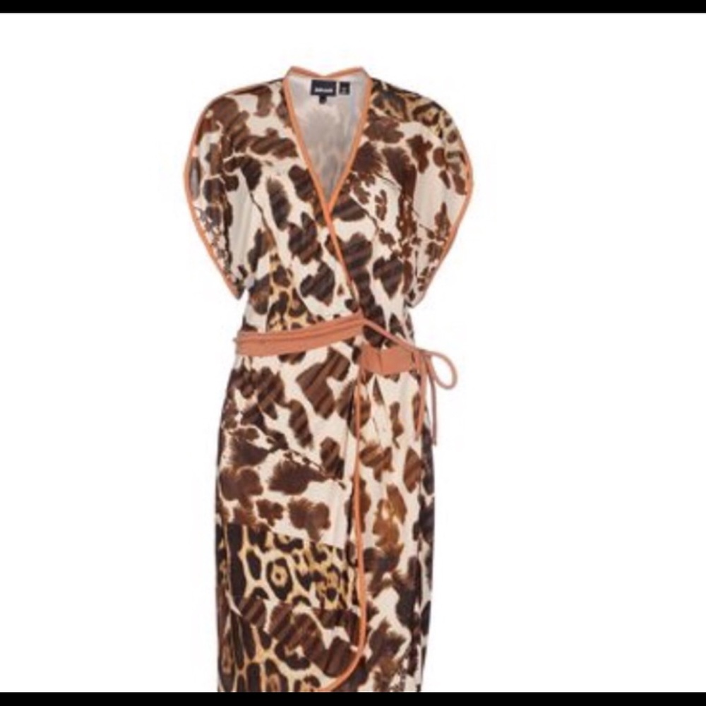 Roberto Cavalli tribal Wrap Dress size M s…